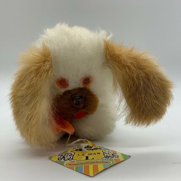 Vintage La Mar Toy Puppy Dog Stuffed Plush Soft Fur Furry 50’s 60’s Rare Spaniel - Picture 6 of 12